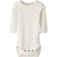 Lil´ Atelier Rompertje/body 'NBFGago' geel / donkergroen / rosa / wit