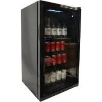 CombiSteel Drankenkoeling - 80L - Zwart - +3°C/+10°C - 474x440x840mm - Horeca Koelkast