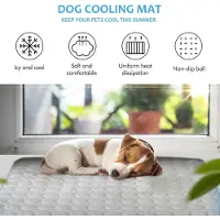 OEM - Koelmat hond - Honden koelmat - Koelmat voor katten - Wasbare antislip koelmat voor zomer bench auto en mand - Grijs
