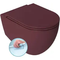 Hak Infinity Wandcloset, randloos, 36,5x53cm, mat kastanjebruin