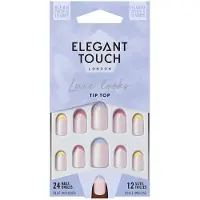 Elegant Touch Luxe Looks Nails With Glue Oval Limited Ed #tip Top