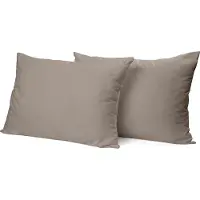 Eleganzzz Kussensloop Hotelsluiting Percal Katoen - Zand - Kussensloop 60x70cm - Kussenslopen set van 2 - 100% Katoen