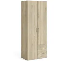Dmora Apollina - Kast 2 Deuren, 78x200h cm Eiken Bruin, 4 Planken