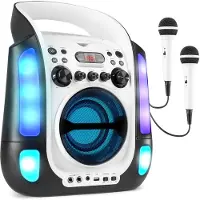 Fenton SBS30W draagbare karaoke set met Bluetooth, CD+G en microfoons