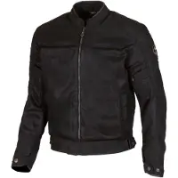 Merlin Waltham D3O Cotec Air, zwarte motorfietsjas van textiel, met perforaties, maat M