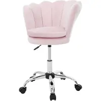 ML-Design Bureaustoel Sanne velvet | fluweel roze 55x85x60 cm bureaustoelen | NADUVI