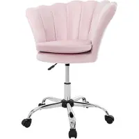 ML-Design Bureaustoel Anna velvet | fluweel roze 68x90x68 cm bureaustoelen | NADUVI