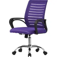 ML-Design Ergonomische bureaustoel met armleuningen Mesh stof Paars met wielen ML design