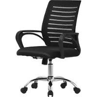 ML-Design Ergonomische bureaustoel met armleuningen Mesh stof zwart met wielen ML design