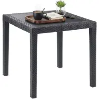 Dmora Angelico - Buiten Tafel, 79x79x72h cm Antraciet, 4 Zitplaatsen, Italy