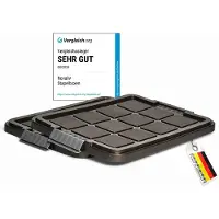 Novaliv 2x vervangingsdeksels 28-40 liter met clipsluiting 61x40 cm antraciet