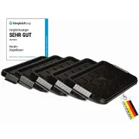 Novaliv 5x vervangingsdeksels 5 liter met clipsluiting 25x15 cm antraciet
