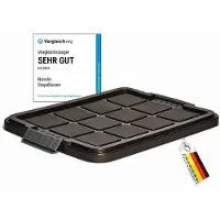 Novaliv 1x vervangingsdeksel 28-40 liter met clipsluiting 61x40 cm antraciet