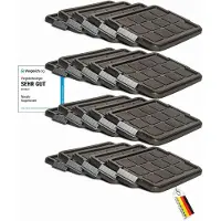 Novaliv 20x vervangingsdeksels 28-40 liter met clipsluiting 61x40 cm antraciet