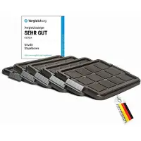 Novaliv 5x vervangingsdeksels 27 liter met clipsluiting 46,5x36,5 cm antraciet