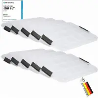 Novaliv , 10 vervangende deksels voor 27 liter containers met clipsluiting, 46,5x36,5 cm, transparant