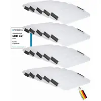 Novaliv 20x vervangingsdeksels 27 liter met clipsluiting 46,5x36,5 cm transparant