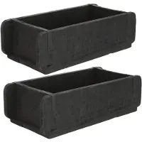 Novaliv 2x Houten Kist Vintage Zwart 30 x 15 x 10 cm Oude Baksteen Vorm Hout EEN KAMER Universele doos van gerecycled oud hout Elke vorm is uniek - Cadeaudoos