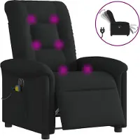 Syfax Massagestoel elektrisch verstelbaar stof zwart