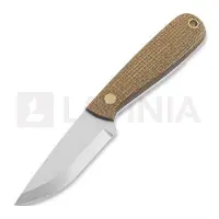 Brisa Necker 70 Scandi neck knife, mustard micarta, kydex