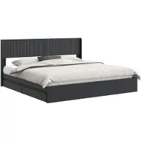 vidaXL Bedframe met opbergruimte en hoofdbord 2 st Bewerkt hout
