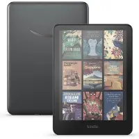 Amazon E-reader Kindle Colorsoft Signature Edition 7, zonder randen, 32GB, Wi-Fi, draadloos opladen (zonder advertenties op het vergrendelscherm), metallic zwart
