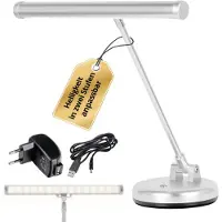 Showlite LED Lampe à piano argentée matt