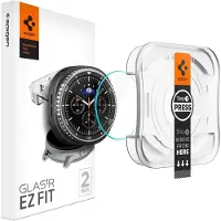 Spigen Screen Protector Geschikt voor Samsung Galaxy Watch 8 Classic - EZ Fit GLAS.tR - 9H Tempered Glass - Case Friendly - Gemakkelijke Installatie - 2-Pack