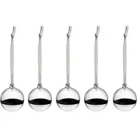 Iittala glazen bol Ø4 cm 5-pack Zilverkleurig