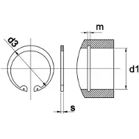 Kobout Borgring Din472 62X2Mm V Boring - 10 Stuks