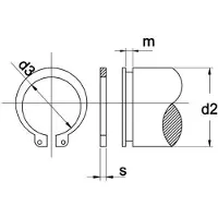 Kobout Borgring Din471 5X0,6Mm Voor As - 200 stuks