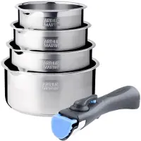 Arthur Martin RVS kookset, 5-delig, met afneembaar handvat, AM7457