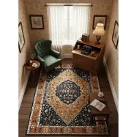 Muratap Picasso paloma vintage vloerkleed multi / geel laagpolig- 80x150 cm