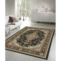 Muratap Nain klassiek medaillon laagpolig oosters vloerkleed vintage tapijt -