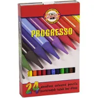 Koh-I-Noor progresso set de crayons de couleur sans bois (set de 24) 8758024007pz