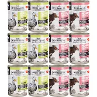 Wiejska zagroda - Natvoer voor Katten - Monoproteïne - Mix van Smaken - 12x400g
