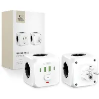 Tech-Protect PowerSocket Verlengstekker Met 2 USB-A, 2 USB-C En 3 Euro Stekkers