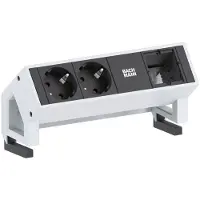Bachmann , 2x Schuko, 1x aangepast module, RAL9010