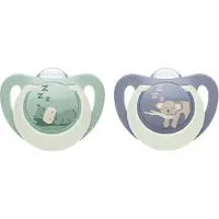Nuk First Choice Night fopspeen siliconen 0-6m 2 stuks - Speen