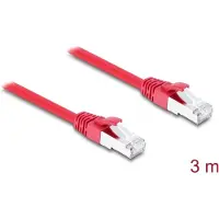 DeLOCK RJ45 Network Cable Cat.6A S/FTP 3 m red