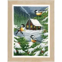 Vervaco - Telpakket kit - Wintertafereel - PN-0158317 - Borduren - Borduurpakket - Borduurpakket volwassenen