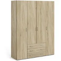 Dmora Amoruccio - Grote Kast, 154x200h cm Eikenbruin, 9 Planken