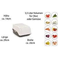 Novaliv , 3 stuks, kleine opbergdoos, 3,5 liter, voor knoflook en uien, wit, uienbus, knoflookbus, bewaardoos
