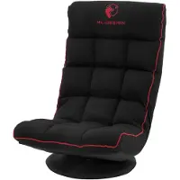 ML-Design Gaming vloerstoel 360° draaibaar Gaming fauteuil zwart-rood met hoofdsteun