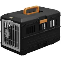 IRIS OHYAMA Pet Carry foldable transportbox - S - Black/orange
