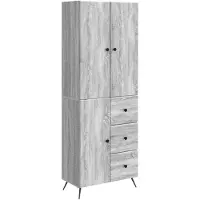 vidaXL Kast Set 2 st Grijs Sonoma Bewerkt hout