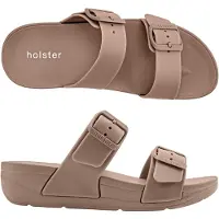 Holster Skyhigh vegan slippers dames podologisch goedkeurd waterproof platform badslippers natural