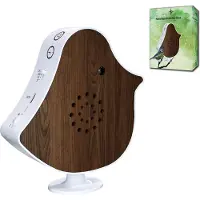 Northpoint Natuurgeluiden Box, Vogelgeluiden Box, Echte hout, Bewegingssensor, USB-C, Notenhout