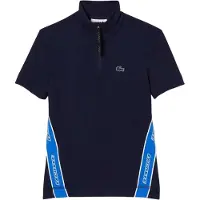 Lacoste Heren Ritssluiting Polo Shirt (Marineblauw)