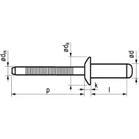 Master Popnagel Rvs/Rvs 1051 3,2X8Mm 500